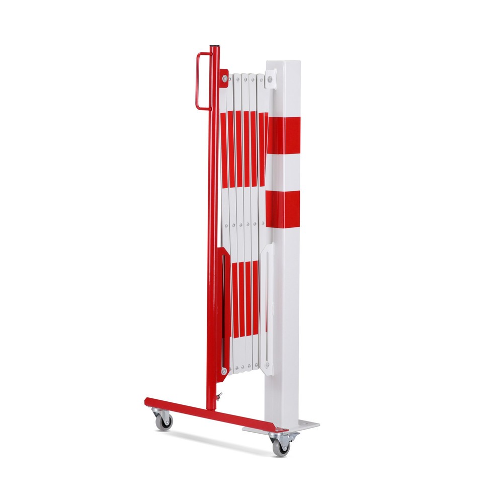 Číslo obrázka výrobku 4: Nožnicová mriežka s uzamykacím stĺpikom, priemer 60 mm, šírka 3 600 mm, červená/biela