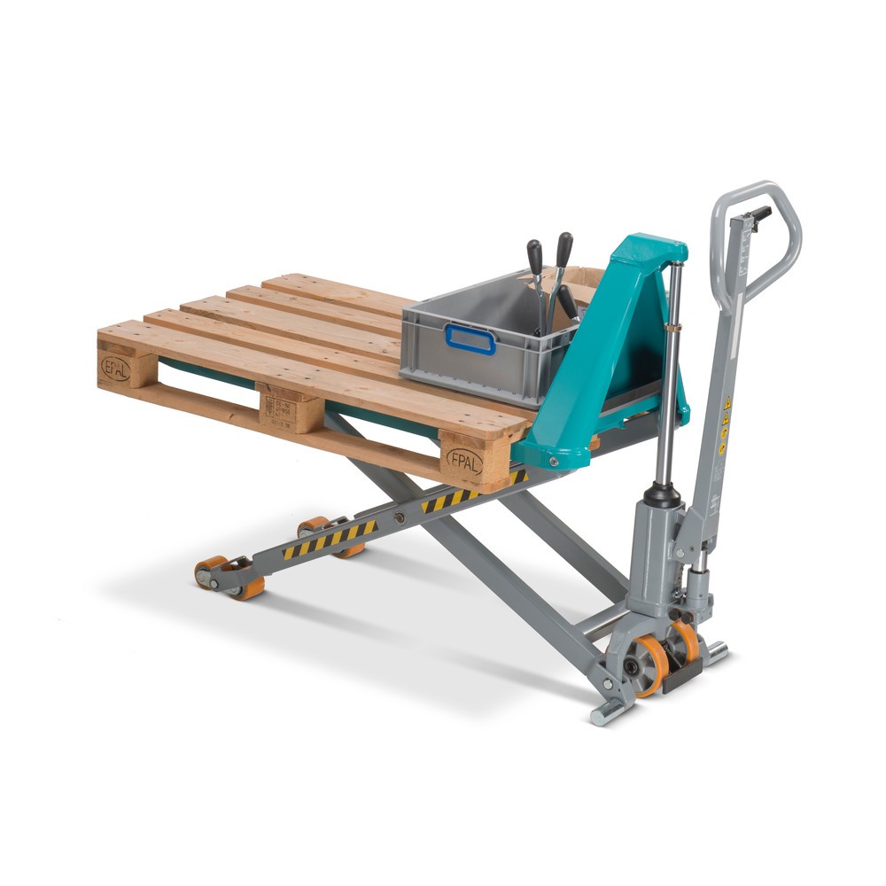Číslo obrázka výrobku 8: Nožnicový zdvíhací stôl Ameise® PTM 1.5 Scissor s rýchlozdvihom, nosnosť 1 500 kg, dĺžka vidlíc 1 200 mm