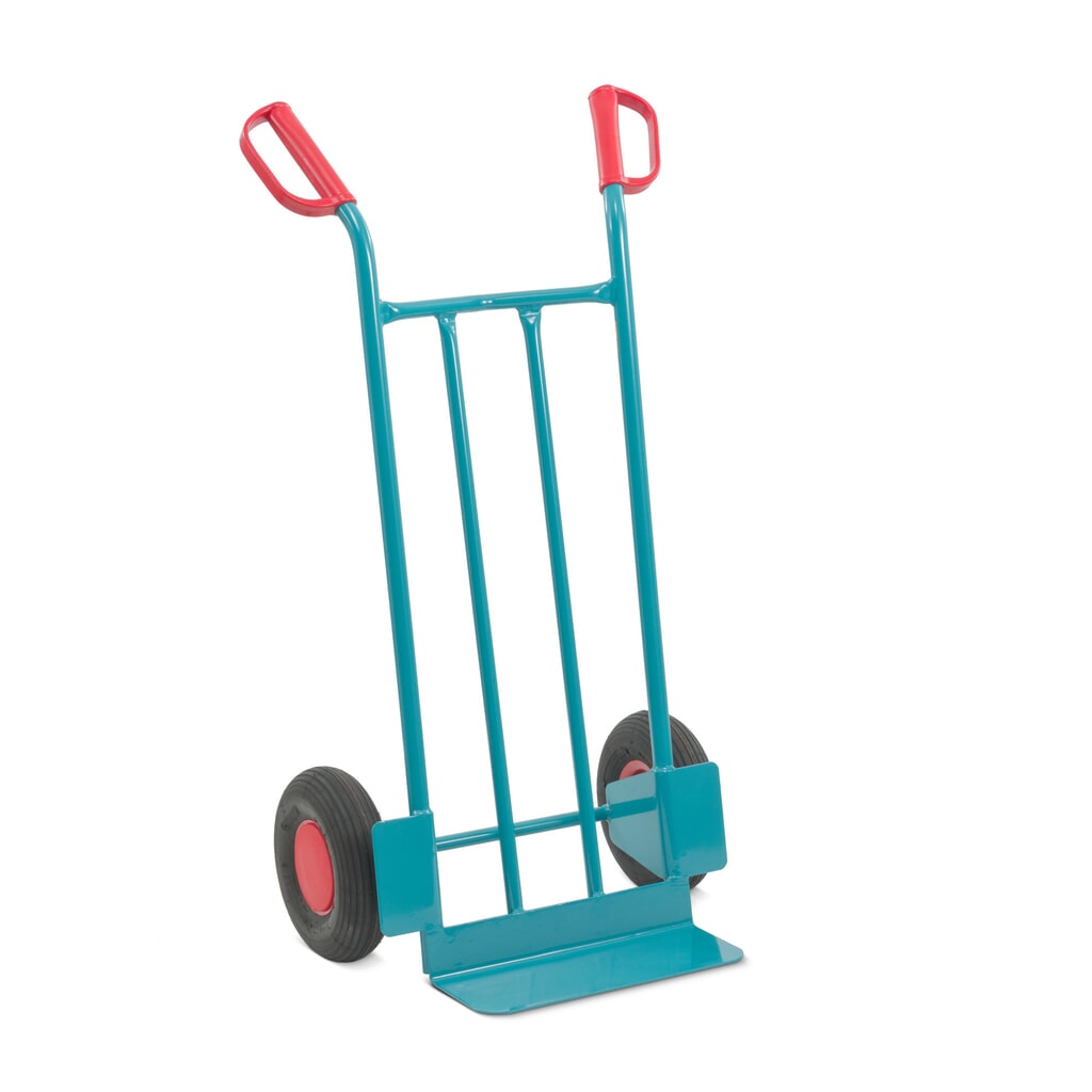 Číslo obrázka výrobku 4: Oceľový trubkový vozík Ameise®, nosnosť 250 kg, lopatka š x H 400 x 150 mm, vzduchové pneumatiky