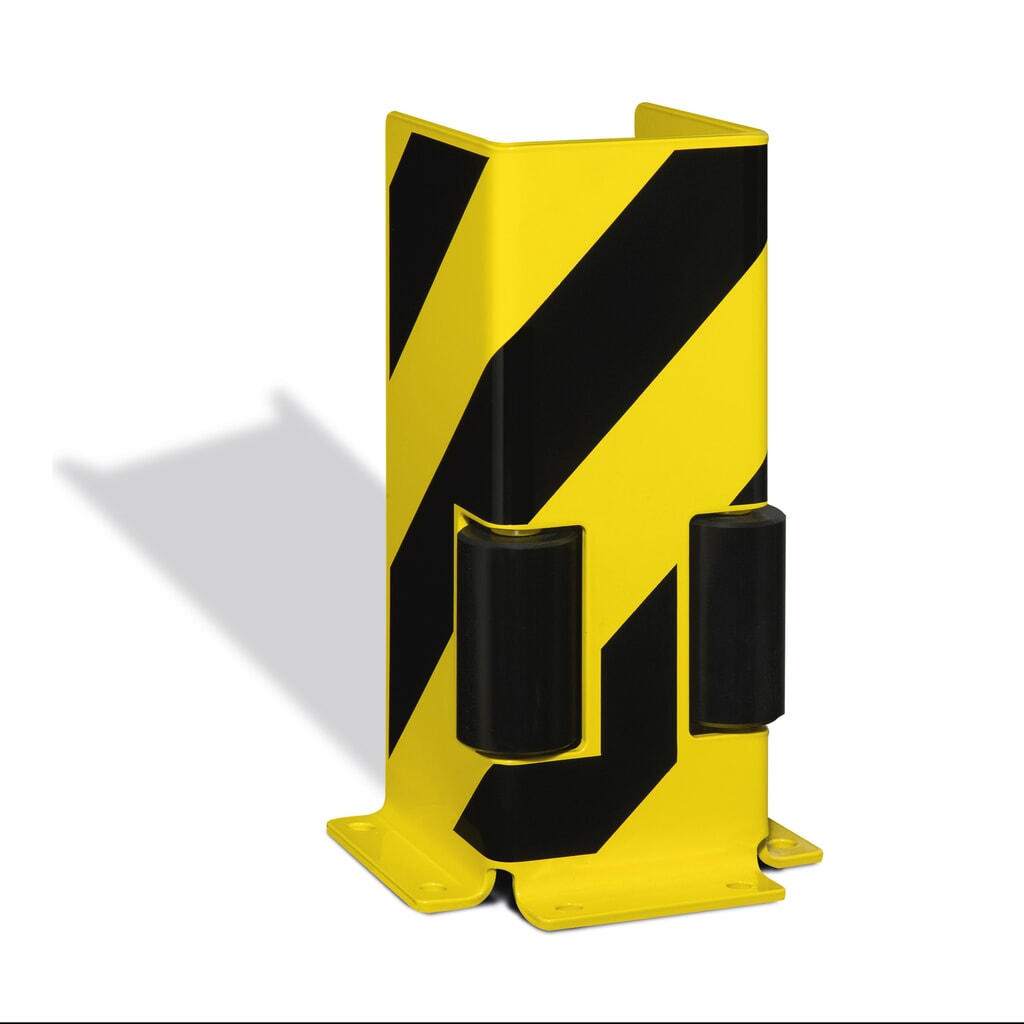 Ochrana proti nárazu s vodiacimi valčekmi, U profil, v × š × h 400 × 160 × 160 mm Obrázok výrobku: Ochrana proti nárazu s vodiacimi valčekmi, U profil, v × š × h 400 × 160 × 160 mm