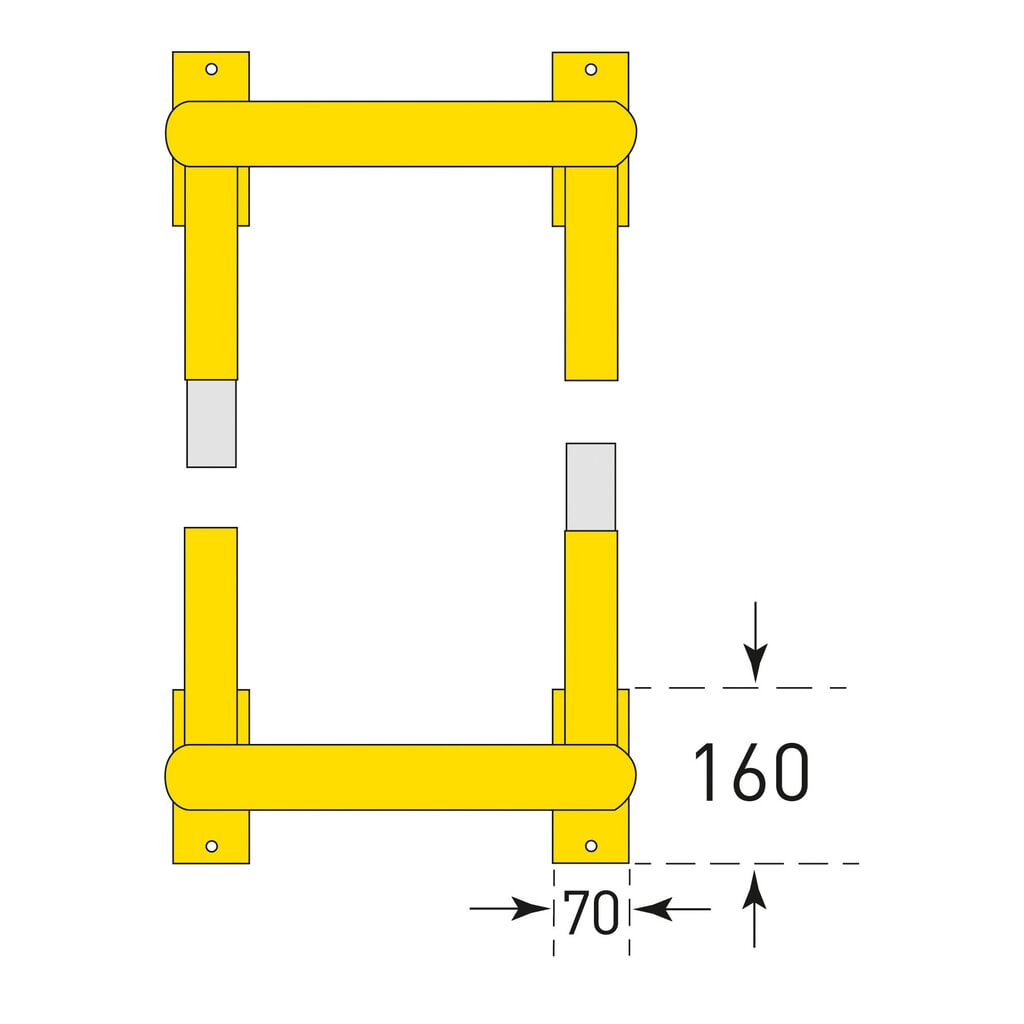 Ochrana stĺpika, exteriér, v x š x h 600 x 520 x 520 mm Číslo obrázka výrobku 4: Ochrana stĺpika, exteriér, v x š x h 600 x 520 x 520 mm