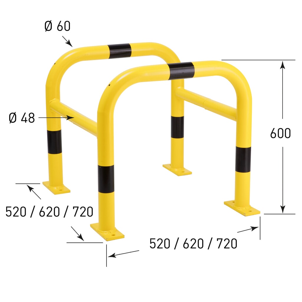 Ochrana stĺpika, exteriér, v x š x h 600 x 520 x 520 mm Číslo obrázka výrobku 6: Ochrana stĺpika, exteriér, v x š x h 600 x 520 x 520 mm