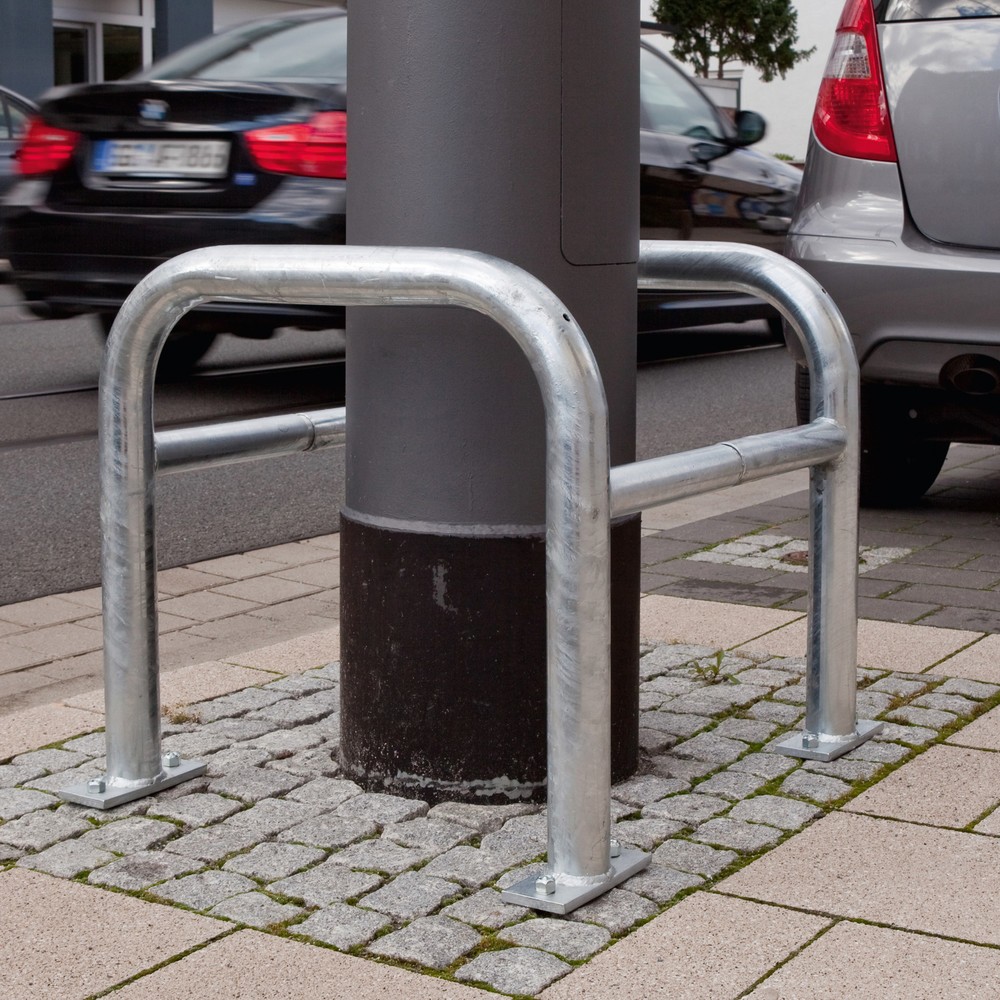 Číslo obrázka výrobku 8: Ochrana proti nárazu pre stĺpik MORAVIA, exteriér, žiarovo pozinkované, výška 600 mm, pre rozmery stĺpika (š × h) 400 × 400 mm