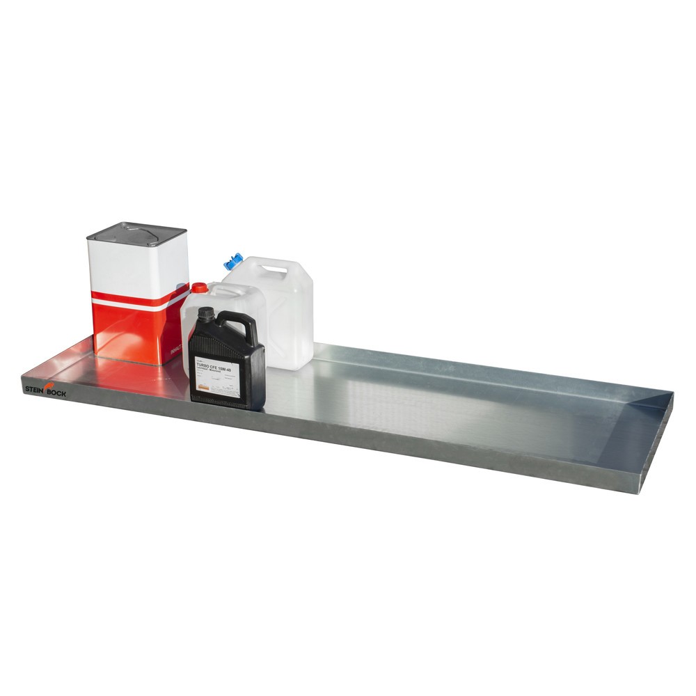Číslo obrázka výrobku 2: Odkvapkávacia vaňa pre malé nádoby, z ocele, v x š x h 60 x 600 x 1 850 mm