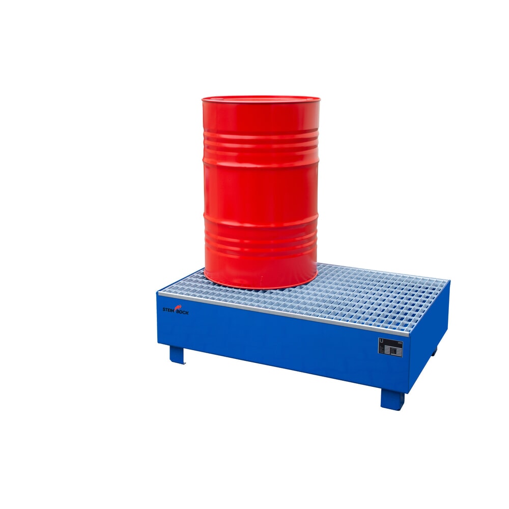 Číslo obrázka výrobku 6: Odkvapkávacia vaňa Steinbock®, 2x 200 l, VxŠxH 360 x 800 x 1 200 mm, vrát. mriežkového roštu, modrá