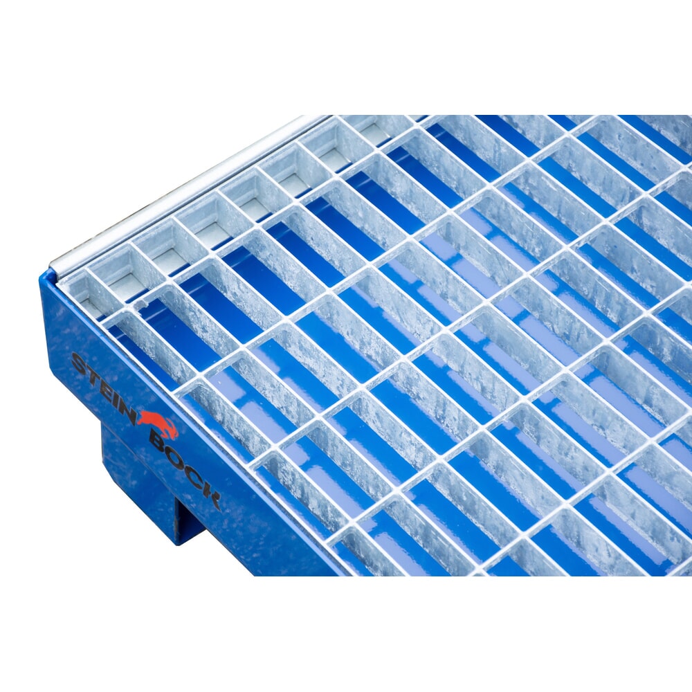 Číslo obrázka výrobku 4: Odkvapkávacia vaňa Steinbock® pre 4x 60 l sudy, vrát. mriežkového roštu, modrá