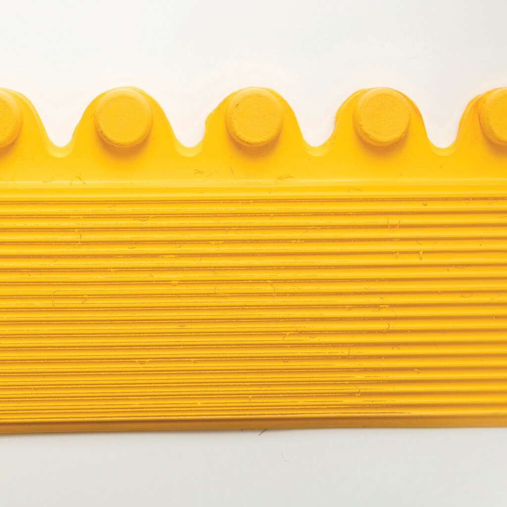 Okrajová lišta, nástrčný systém pre pracovisko zvárača, nopky, Š x H 910 x 52 mm, žltá Číslo obrázka výrobku 5: Okrajová lišta, nástrčný systém pre pracovisko zvárača, nopky, Š x H 910 x 52 mm, žltá