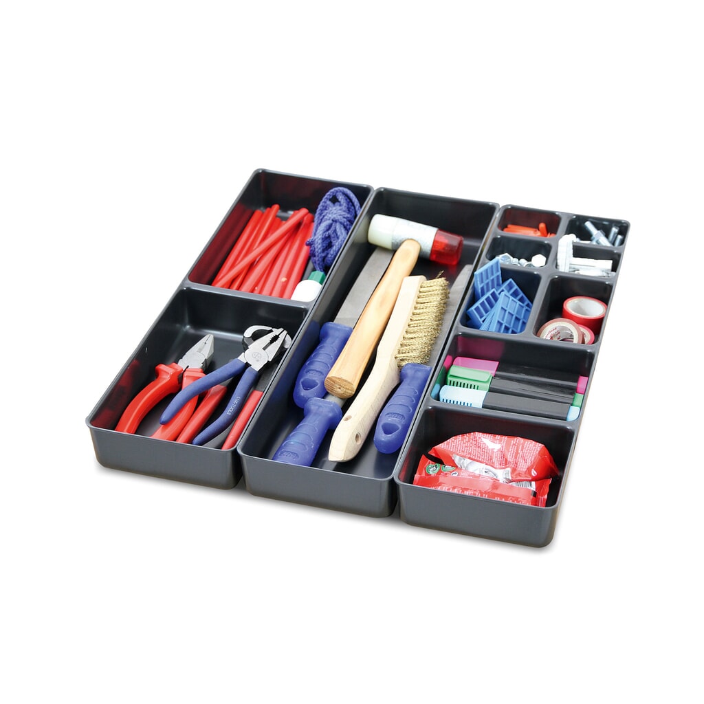 Organizér do zásuviek pre oceľové skrine stumpf® Premium, z plastu Číslo obrázka výrobku 1: Organizér do zásuviek pre oceľové skrine stumpf® Premium, z plastu