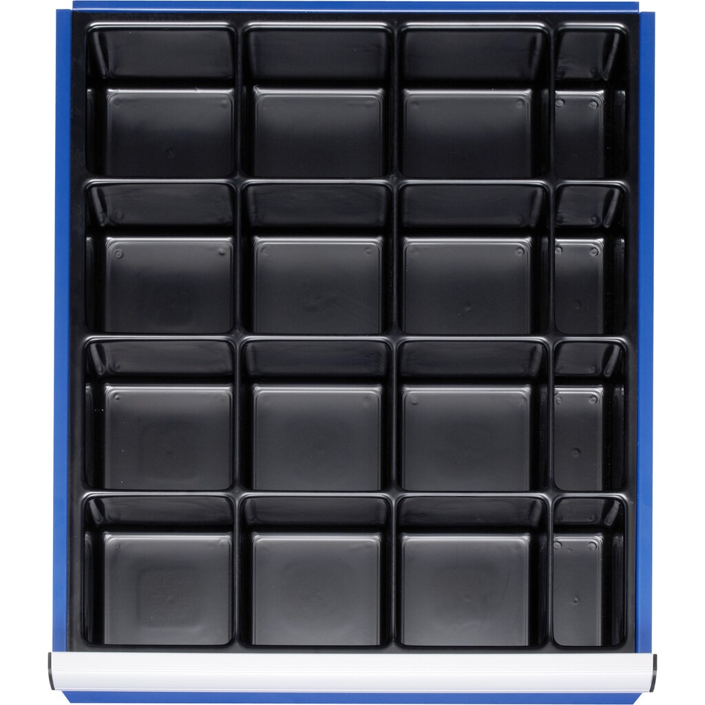 Organizér do zásuvky RAU, v × š × h 90 × 490 × 560 mm, s vložkou na drobné diely, veľkosť L pre čelnú výšku 120 – 360 mm Obrázok výrobku: Organizér do zásuvky RAU, v × š × h 90 × 490 × 560 mm, s vložkou na drobné diely, veľkosť L pre čelnú výšku 120 – 360 mm