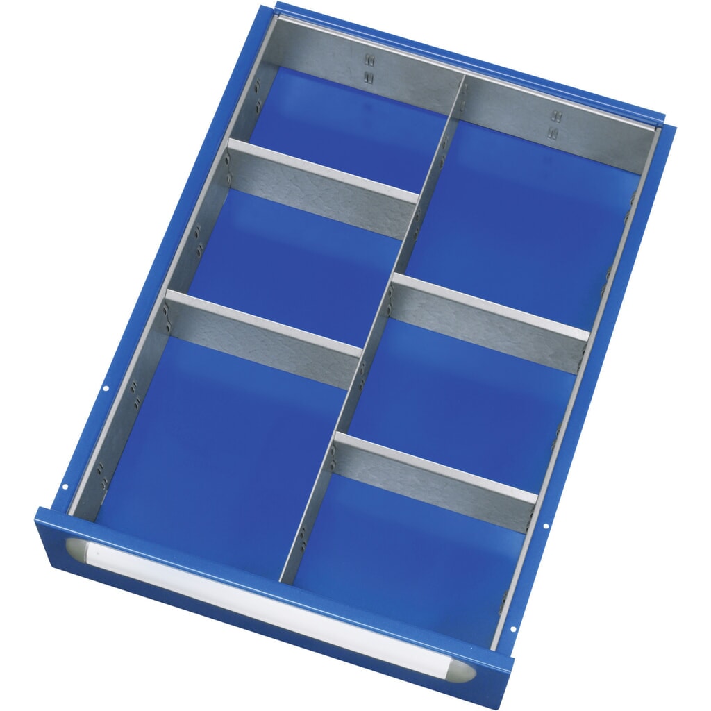 Obrázok výrobku: Organizér RAU do zásuv. 390 × 560 mm, výška 105 mm, 5-dielny