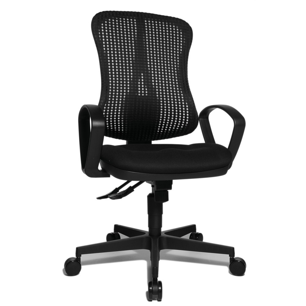 Číslo obrázka výrobku 2: Kancelárska otočná stolička Topstar® Head Point SY, sedák s vybraním, čierna/čierna