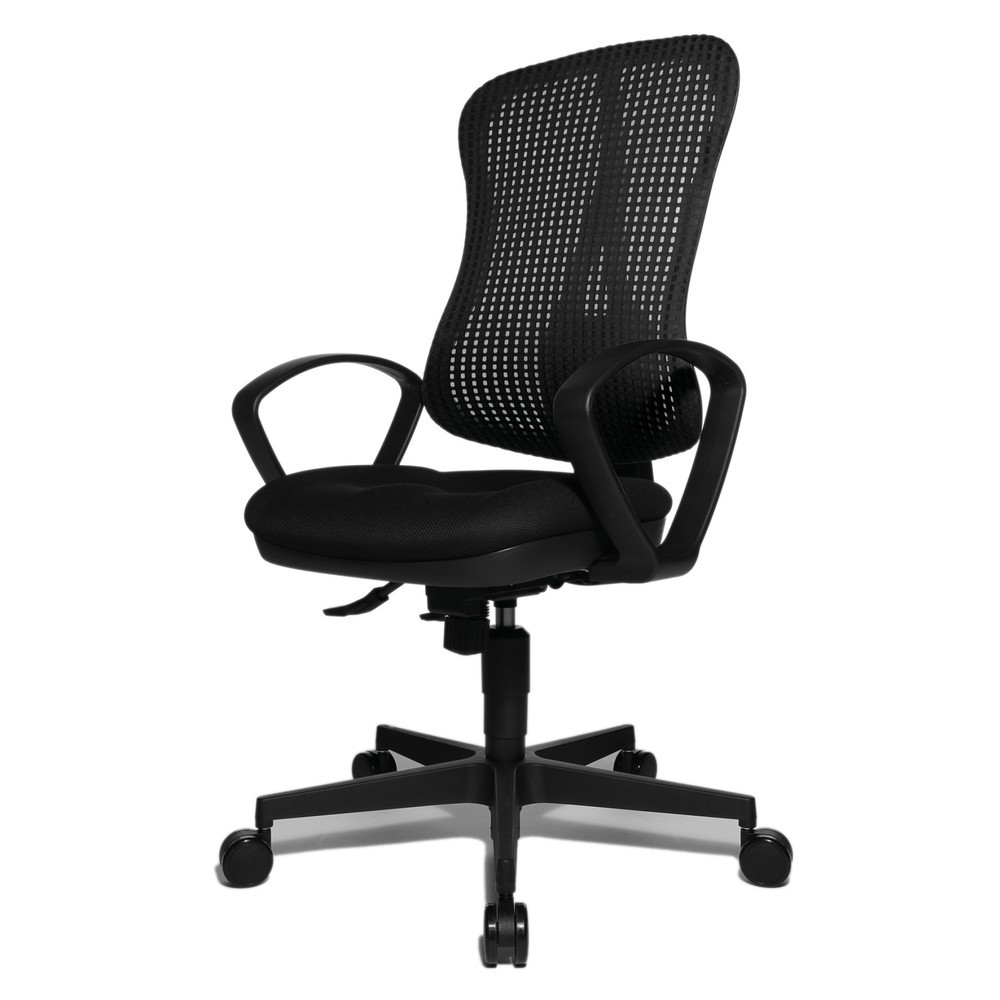 Číslo obrázka výrobku 3: Kancelárska otočná stolička Topstar® Head Point SY, sedák s vybraním, čierna/čierna