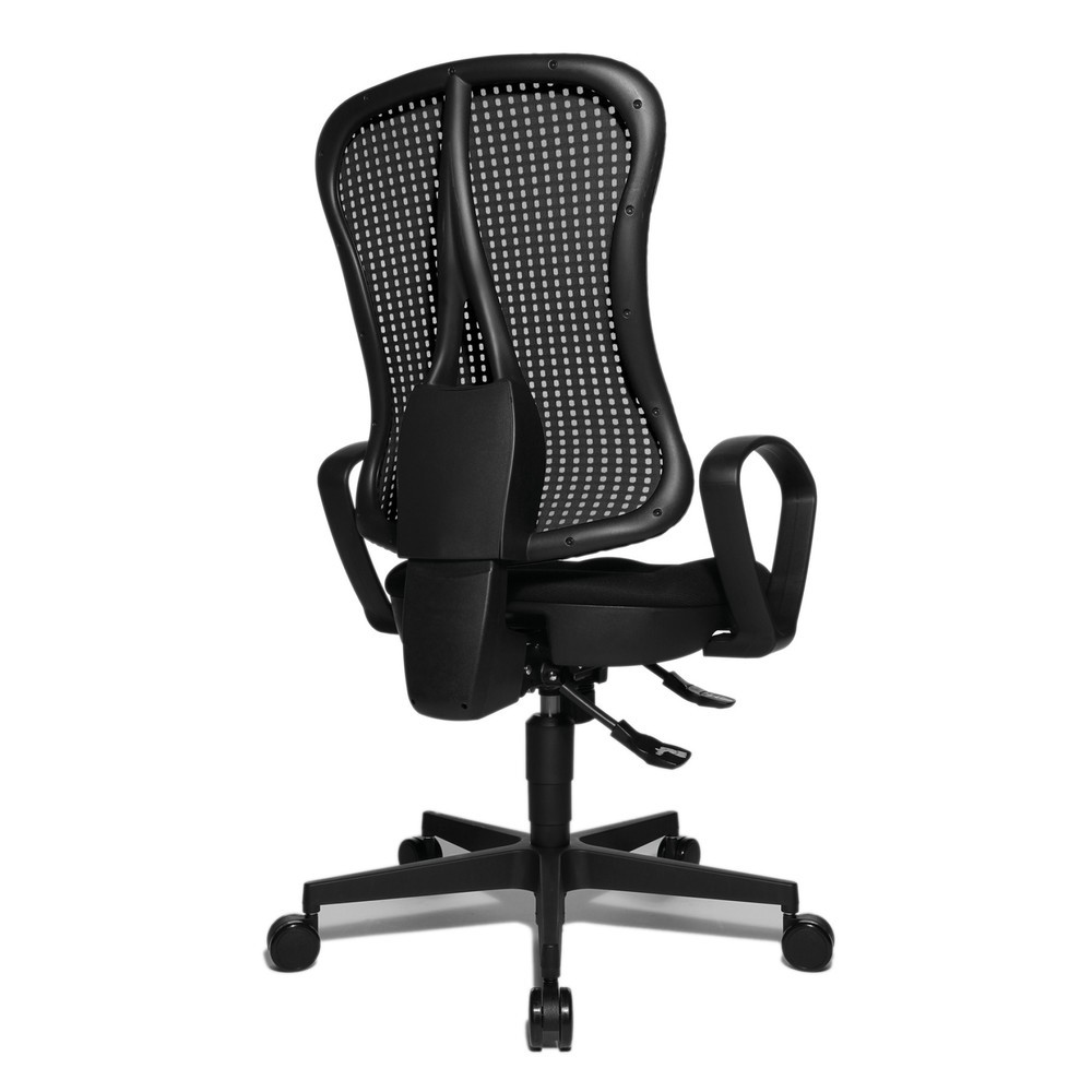 Číslo obrázka výrobku 5: Kancelárska otočná stolička Topstar® Head Point SY, sedák s vybraním, čierna/čierna