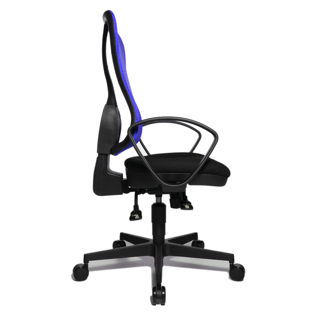 Kancelárska otočná stolička Topstar® Head Point SY, sedák s vybraním, tmavomodrá/čierna Číslo obrázka výrobku 4: Kancelárska otočná stolička Topstar® Head Point SY, sedák s vybraním, tmavomodrá/čierna