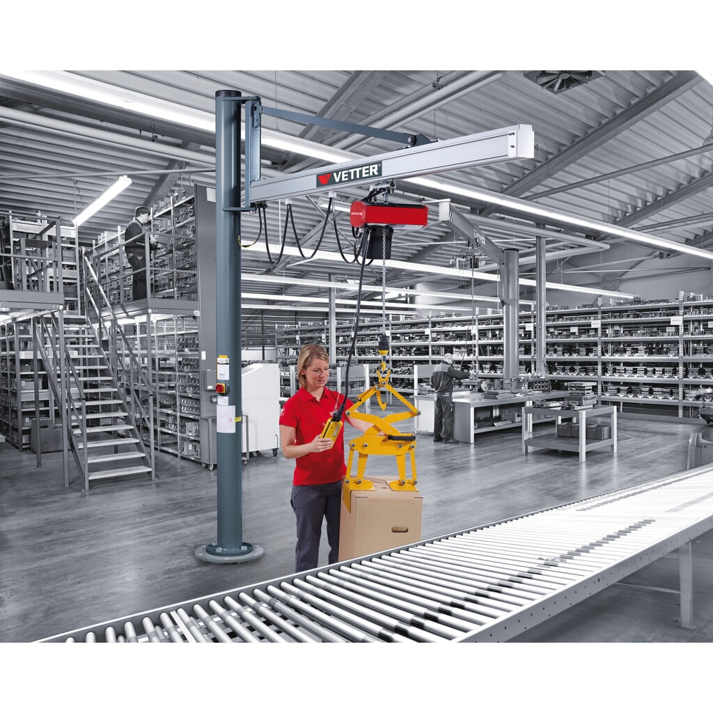 Otočný žeriav VETTER® vrát. elektrického kladkostroja LIFTKET, stĺpové vyhotovenie s nízkou konštrukciou, polomer 2 900 mm, nosnosť 250 kg Číslo obrázka výrobku 5: Otočný žeriav VETTER® vrát. elektrického kladkostroja LIFTKET, stĺpové vyhotovenie s nízkou konštrukciou, polomer 2 900 mm, nosnosť 250 kg
