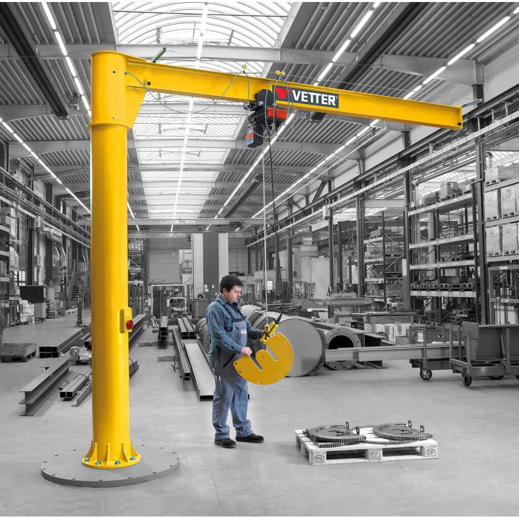 Otočný žeriav VETTER® s elektrickým kladkostrojom LIFTKET, stĺpové vyhotovenie, rozsah otáčania 360°, polomer 3 000 mm, nosnosť 125 kg Číslo obrázka výrobku 5: Otočný žeriav VETTER® s elektrickým kladkostrojom LIFTKET, stĺpové vyhotovenie, rozsah otáčania 360°, polomer 3 000 mm, nosnosť 125 kg