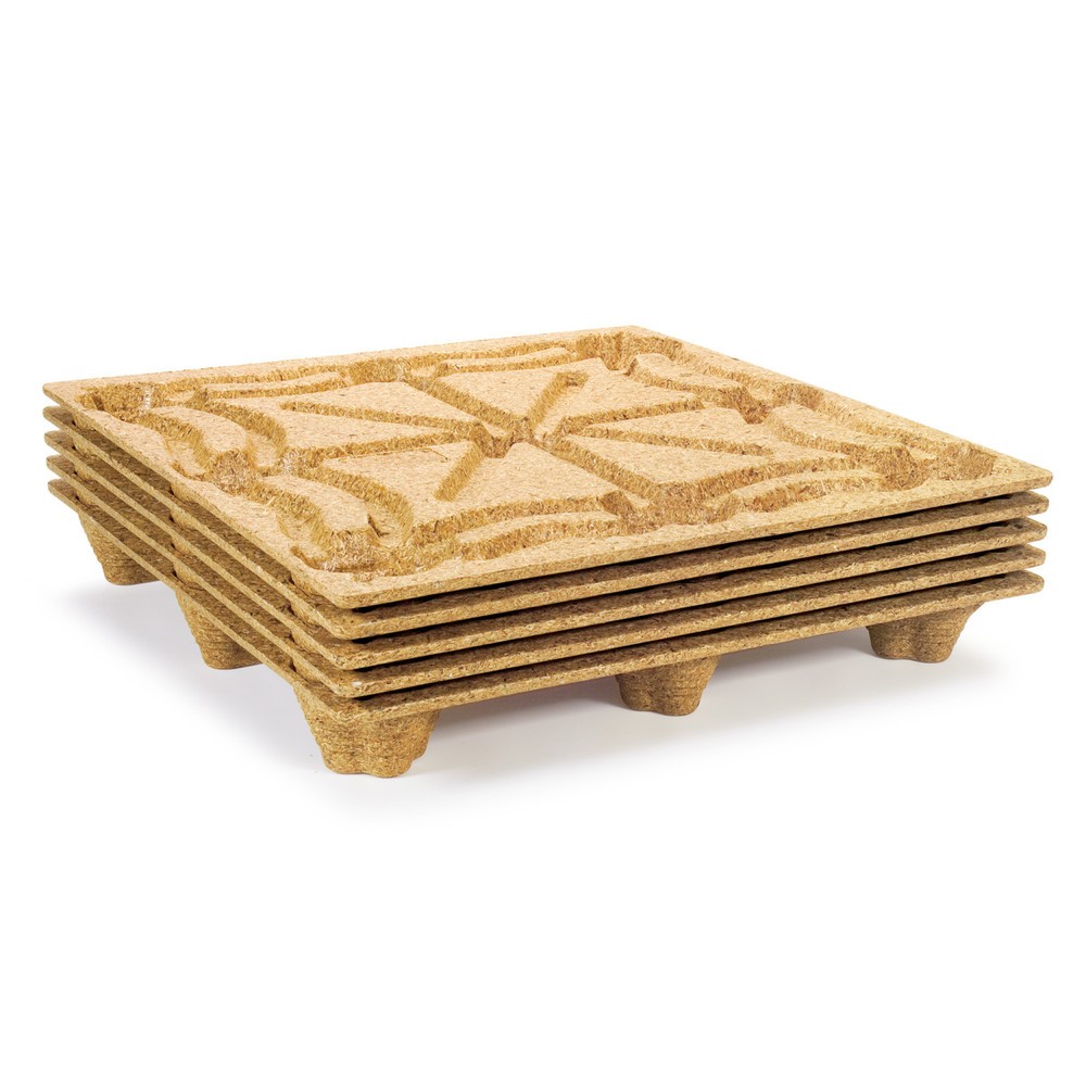 Číslo obrázka výrobku 3: Stlačená drevená paleta, kontajnerový formát, 1140 x 1,140 mm, dyn. nosnosť 1 250 kg, 9 stôp