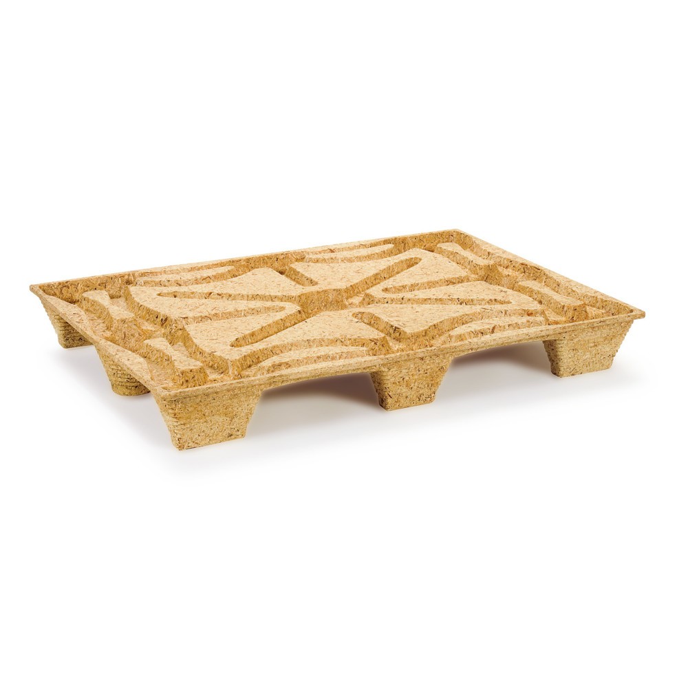 Obrázok výrobku: lisovaná drevená paleta, kontajner formát, dxš 760 x 1,140 mm, dyn. tk 900 kg, 9 stôp