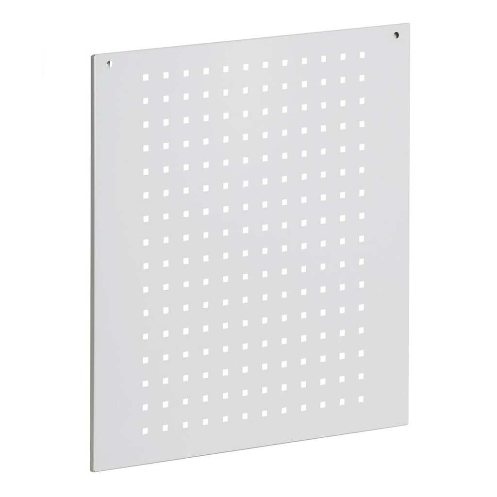 Číslo obrázka výrobku 2: Bočná perforovaná doska pre pracovné stoly Fami, V x Š x H 669 x 610 x 18 mm, RAL 7035