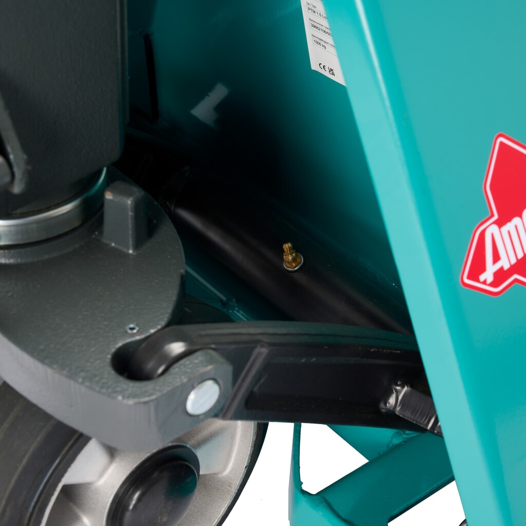 Nízky ručný paletový vozík Ameise® PTM 1.5 Low, nosnosť 1500 kg, dĺžka vidlíc 1150 mm, celogumové/polyuretán Číslo obrázka výrobku 8: Nízky ručný paletový vozík Ameise® PTM 1.5 Low, nosnosť 1500 kg, dĺžka vidlíc 1150 mm, celogumové/polyuretán