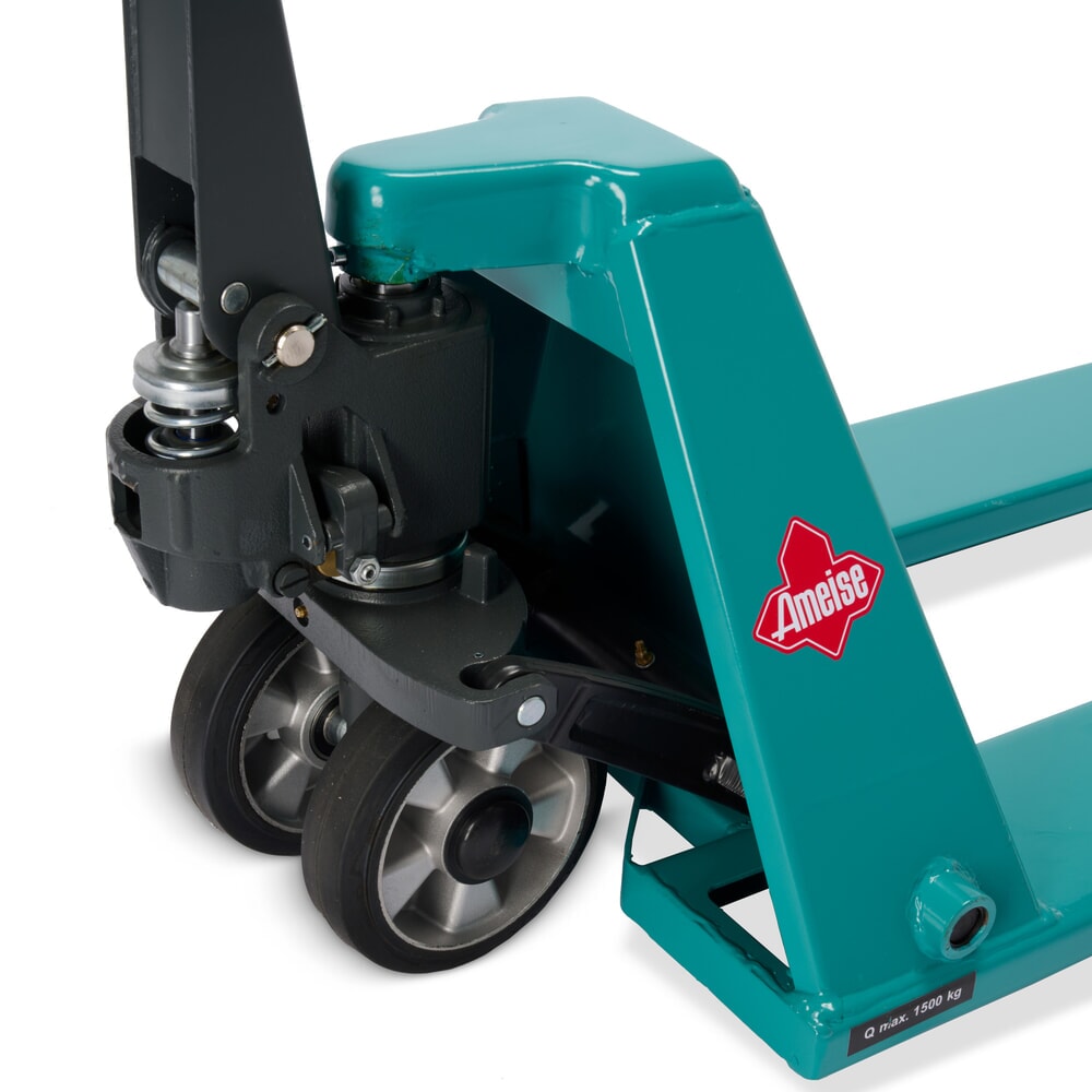 Číslo obrázka výrobku 9: Nízky ručný paletový vozík Ameise® PTM 1.5 Low, nosnosť 1500 kg, dĺžka vidlíc 1150 mm, celogumové/polyuretán