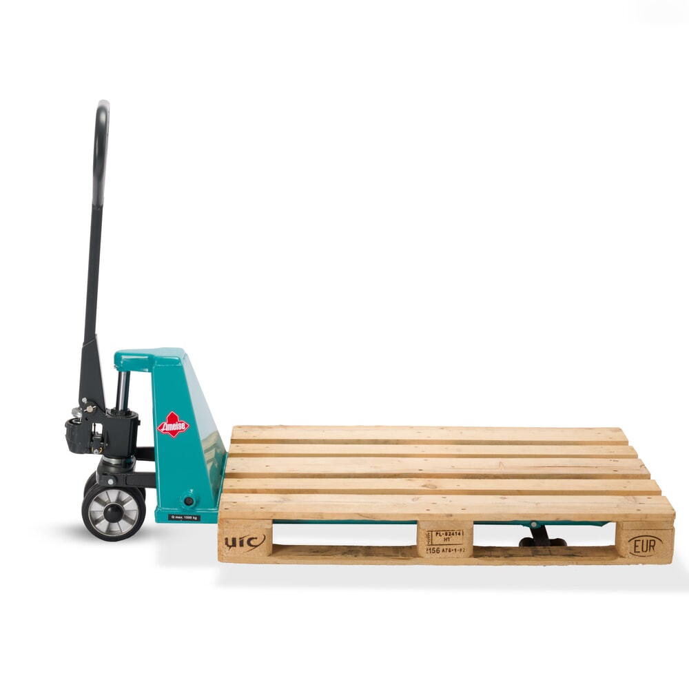 Číslo obrázka výrobku 9: Nízky ručný paletový vozík Ameise® PTM 1.5 Low, nosnosť 1500 kg, dĺžka vidlíc 1150 mm, celogumové/polyuretán, tandemové kolieska