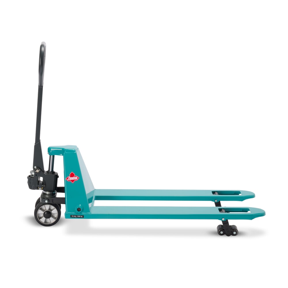 Číslo obrázka výrobku 10: Nízky ručný paletový vozík Ameise® PTM 1.5 Low, nosnosť 1500 kg, dĺžka vidlíc 1150 mm, celogumové/polyuretán, tandemové kolieska