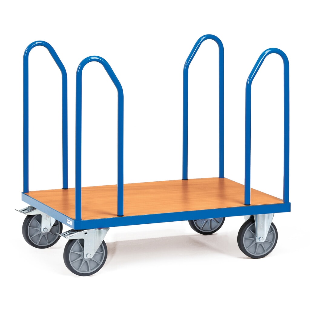 Plošinový vozík fetra® s bočnými konzolami, ložná plocha Š x H 500 x 850 mm Číslo obrázka výrobku 1: Plošinový vozík fetra® s bočnými konzolami, ložná plocha Š x H 500 x 850 mm