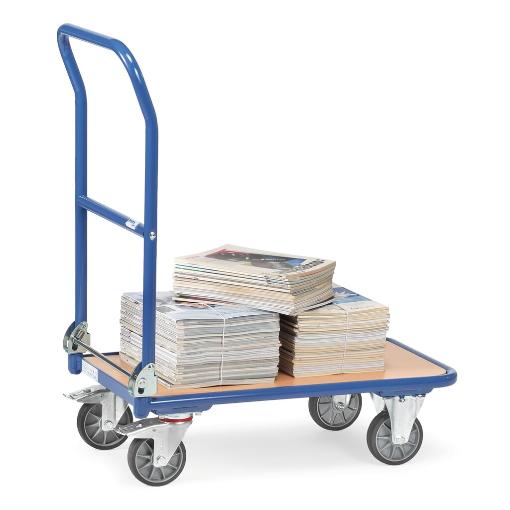 Plošinový vozík fetra® s drevenou ložnou plochou, závesná konzola, Š x H 600 x 900 mm, nosnosť 250 kg Číslo obrázka výrobku 3: Plošinový vozík fetra® s drevenou ložnou plochou, závesná konzola, Š x H 600 x 900 mm, nosnosť 250 kg