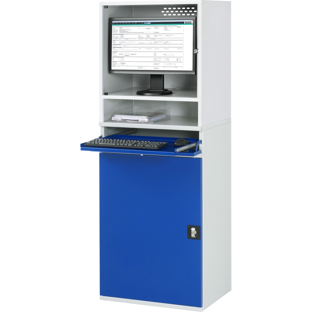 Počítačová skriňa RAU, kryt na monitor, vysúvateľný priečinok na klávesnicu, krídlové dvere, počet zásuviek × v × š: 2 × 80 × 570 mm Číslo obrázka výrobku 2: Počítačová skriňa RAU, kryt na monitor, vysúvateľný priečinok na klávesnicu, krídlové dvere, počet zásuviek × v × š: 2 × 80 × 570 mm