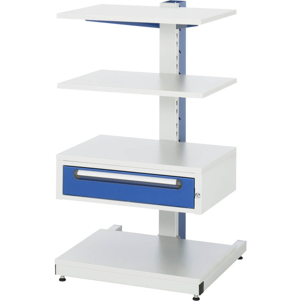 Počítačový stojan RAU, v × h: 1 140 × 650 mm, zásuv. 1 × 120 mm, stacionárny Číslo obrázka výrobku 1: Počítačový stojan RAU, v × h: 1 140 × 650 mm, zásuv. 1 × 120 mm, stacionárny