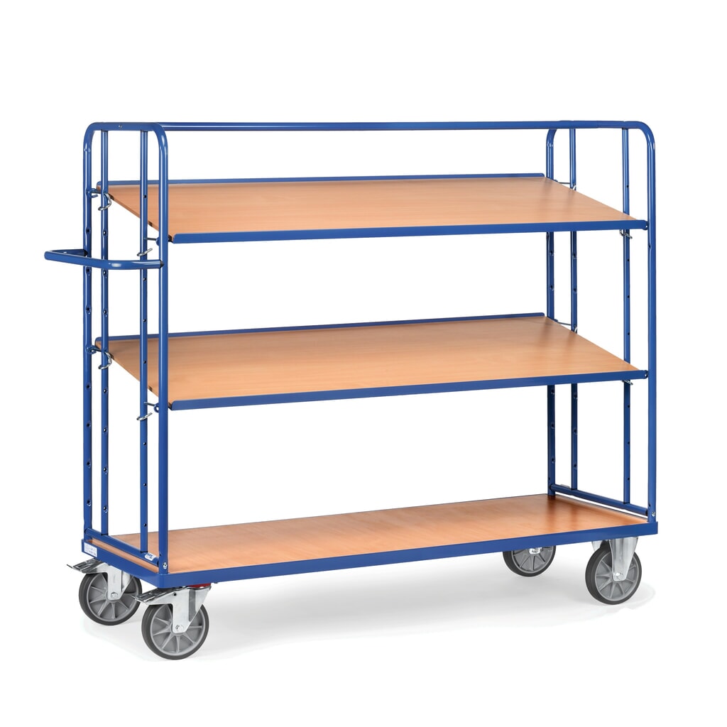 Číslo obrázka výrobku 4: Podlahový vozík Eurobox fetra®, nosnosť 500 kg, 3 úrovne 1 250 x 610 mm