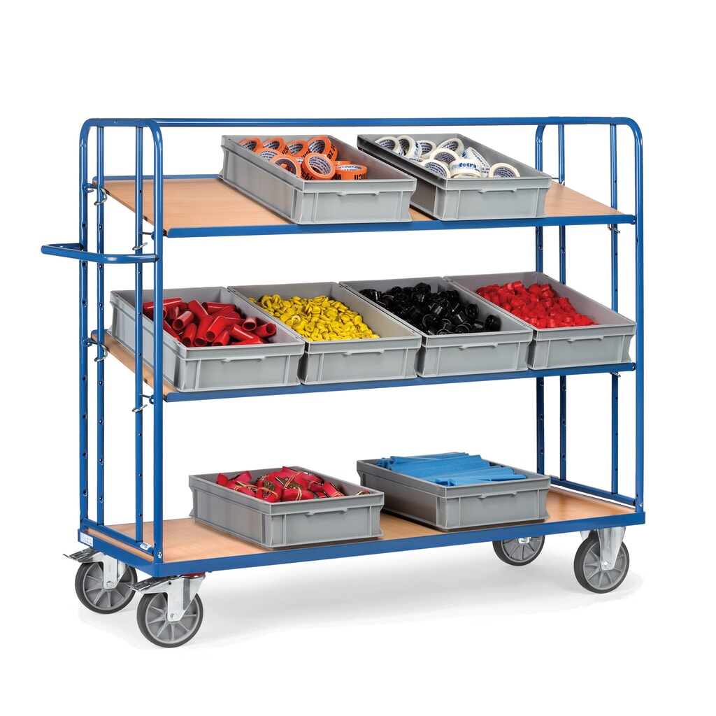 Podlahový vozík Eurobox fetra®, nosnosť 500 kg, 3 úrovne 1 250 x 610 mm Číslo obrázka výrobku 3: Podlahový vozík Eurobox fetra®, nosnosť 500 kg, 3 úrovne 1 250 x 610 mm