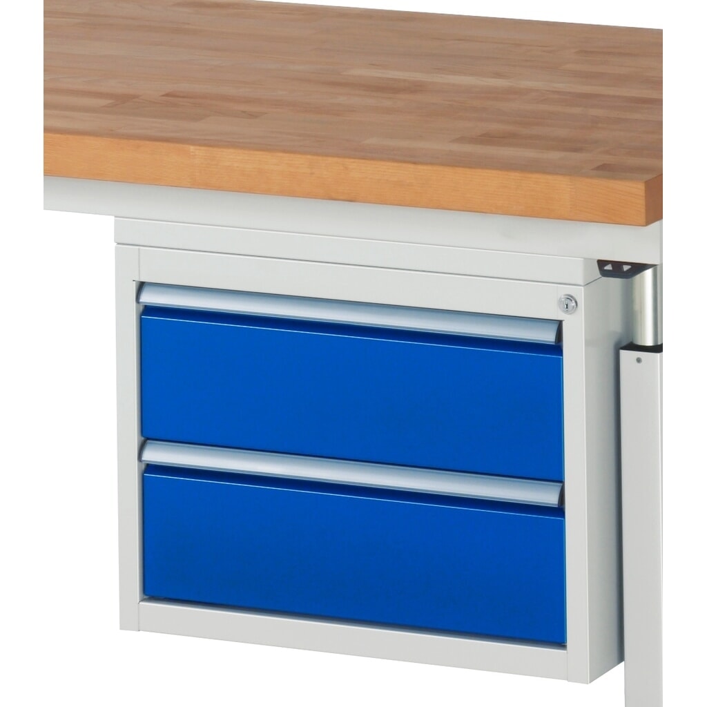 Podstavný kontajner RAU série 7 000, v × š × h 440 × 580 × 650 mm pre pracovný stôl série adlatus 600, s 2 zásuvkami Obrázok výrobku: Podstavný kontajner RAU série 7 000, v × š × h 440 × 580 × 650 mm pre pracovný stôl série adlatus 600, s 2 zásuvkami