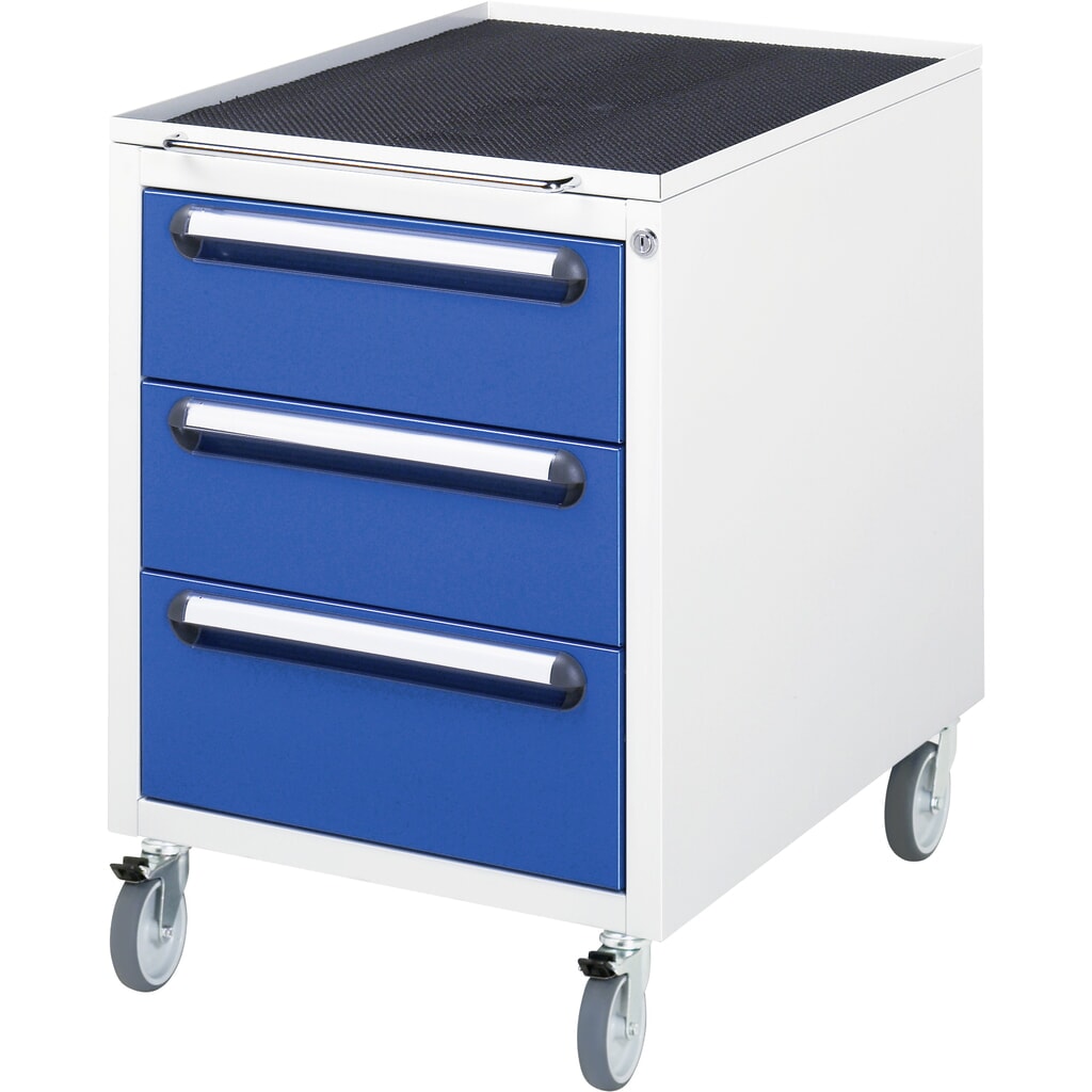 Podstavný kontajner RAU na kolieskach, v × š × h 690 × 480 × 600 mm, s 3 zásuvkami Obrázok výrobku: Podstavný kontajner RAU na kolieskach, v × š × h 690 × 480 × 600 mm, s 3 zásuvkami