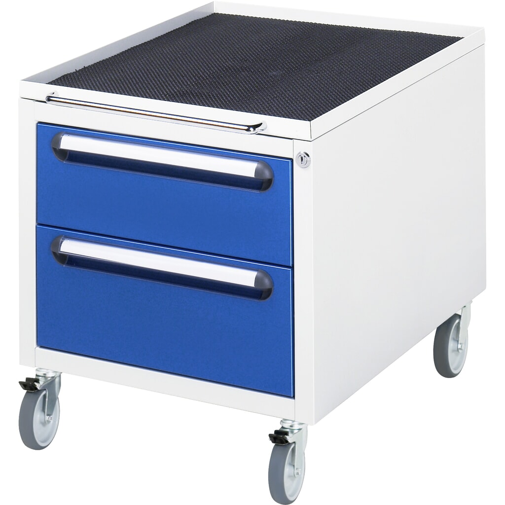 Podstavný kontajner RAU na kolieskach, v × š × h 450 × 480 × 600 mm, s 2 zásuvkami Obrázok výrobku: Podstavný kontajner RAU na kolieskach, v × š × h 450 × 480 × 600 mm, s 2 zásuvkami