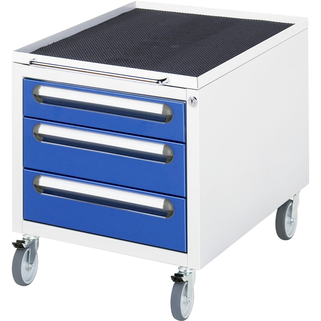 Podstavný kontajner RAU na kolieskach, v × š × h 450 × 480 × 600 mm, s 3 zásuvkami Obrázok výrobku: Podstavný kontajner RAU na kolieskach, v × š × h 450 × 480 × 600 mm, s 3 zásuvkami