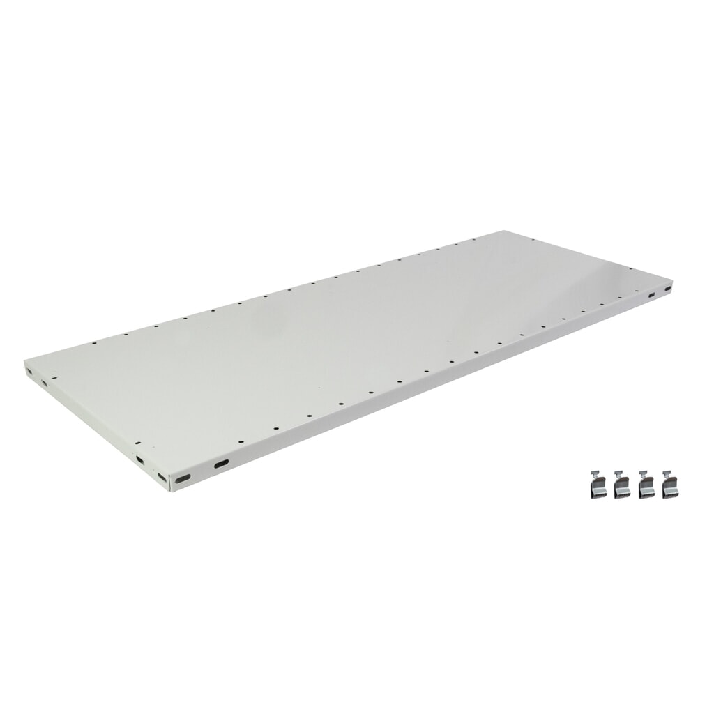 Polica na policový regál SCHULTE, nosnosť regálu 150 kg, ŠxH 1 000 x 400 mm Obrázok výrobku: Polica na policový regál SCHULTE, nosnosť regálu 150 kg, ŠxH 1 000 x 400 mm