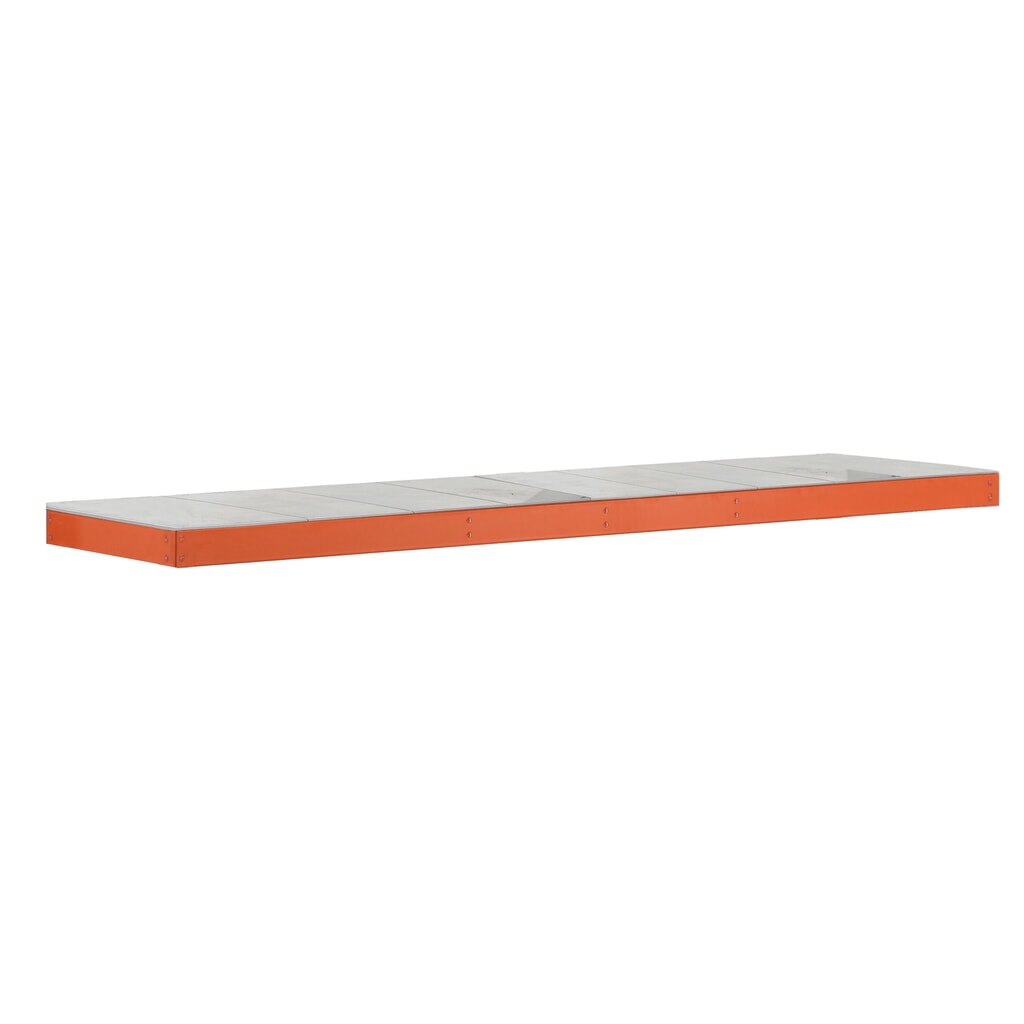 Obrázok výrobku: SCHULTE Široká rozpätá polica s oceľovými panelmi Oranžová š x 1,536 x 469 mm