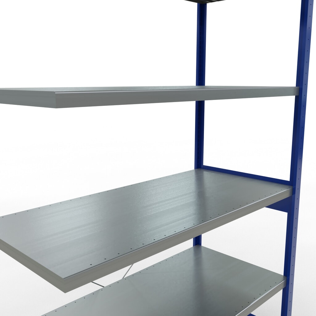 Policový regál SCHULTE, nadstavbové pole, enciánovomodrá/pozinkovaný, zaťaženie police 250 kg, v × š × h 2 500 × 1 300 × 600 mm Číslo obrázka výrobku 5: Policový regál SCHULTE, nadstavbové pole, enciánovomodrá/pozinkovaný, zaťaženie police 250 kg, v × š × h 2 500 × 1 300 × 600 mm