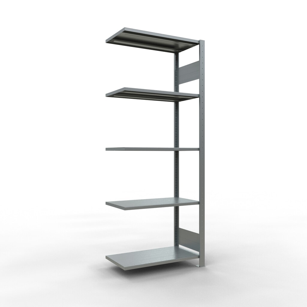 Obrázok výrobku: SCHULTE zásuvná montážna polica, prídavné pole, nosnosť regálu 150 kg, galvanizovaná, V x Š x H 2 000 x 750 x 400 mm