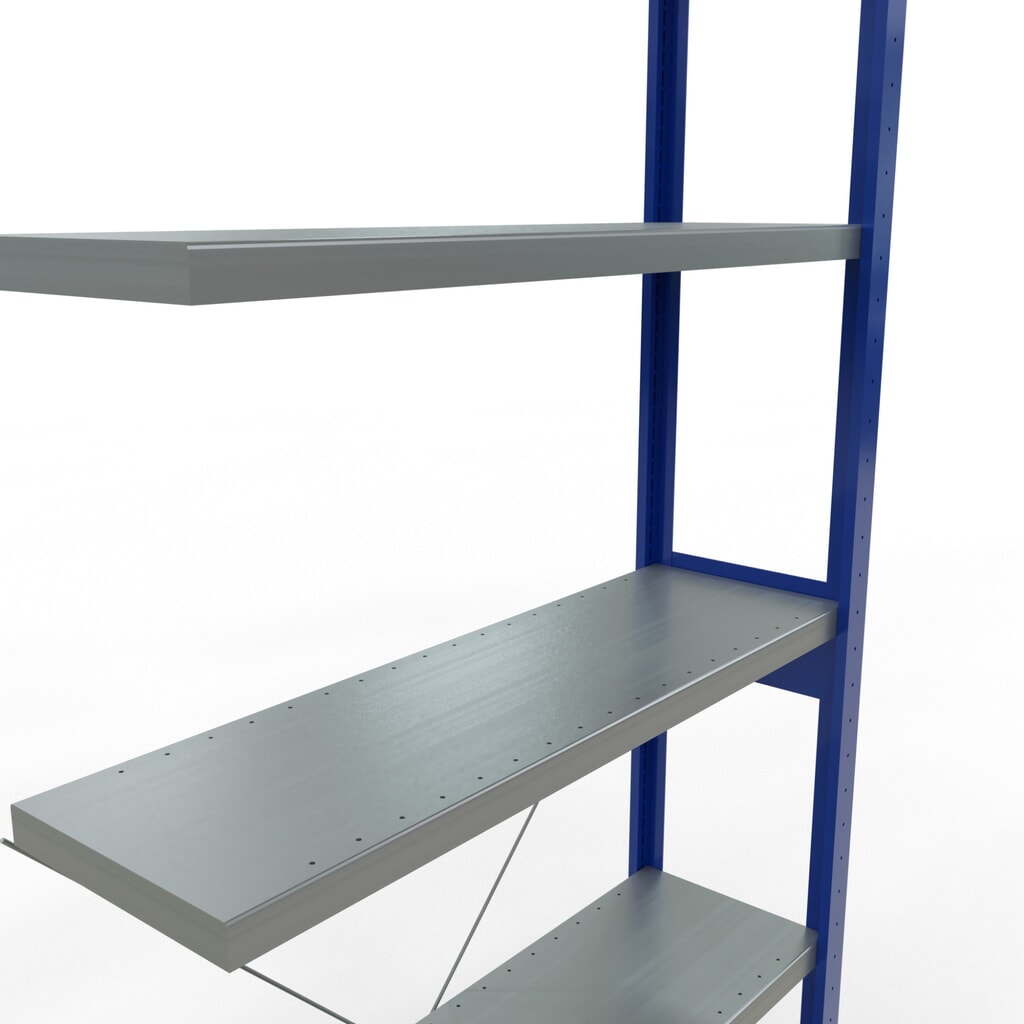 Číslo obrázka výrobku 5: SCHULTE policový regál, prídavné pole, nosnosť regálu 330 kg, horca modrá/galvanizované, V x Š x H 2 500 x 1 000 x 300 mm