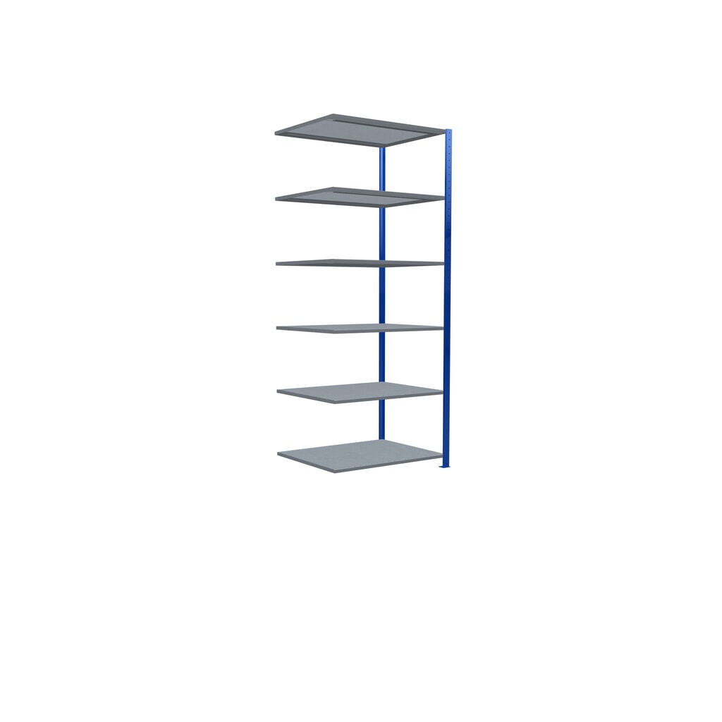 Číslo obrázka výrobku 2: SCHULTE policový regál, prídavné pole, nosnosť regálu 330 kg, horca modrá/galvanizované, V x Š x H 2 500 x 1 000 x 800 mm