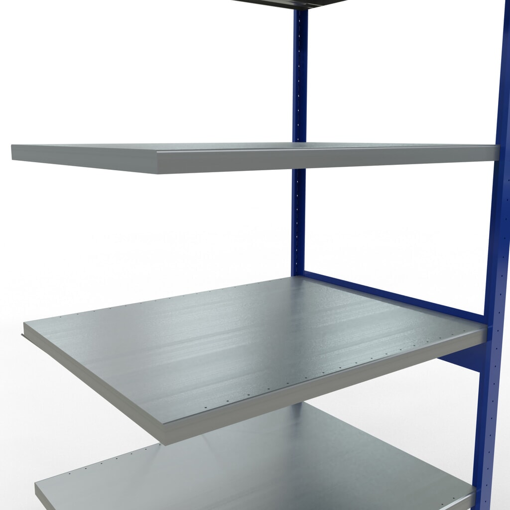 Číslo obrázka výrobku 5: SCHULTE policový regál, prídavné pole, nosnosť regálu 330 kg, horca modrá/galvanizované, V x Š x H 2 500 x 1 000 x 800 mm