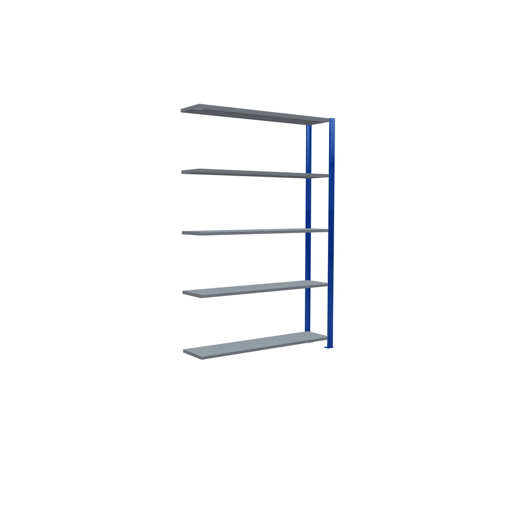 policový regál SCHULTE bezskrutkový systém, prídavné pole, nosnosť regálu 150 kg, horca modrá/galvanizovaný, V x Š x H 2 000 x 1 300 x 300 mm Číslo obrázka výrobku 4: policový regál SCHULTE bezskrutkový systém, prídavné pole, nosnosť regálu 150 kg, horca modrá/galvanizovaný, V x Š x H 2 000 x 1 300 x 300 mm
