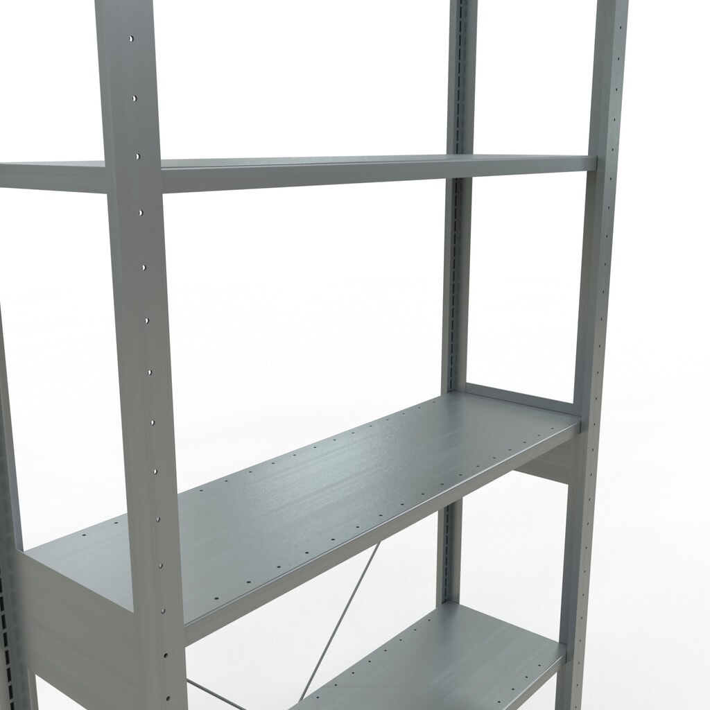 Pozinkovaný policový regál SCHULTE, zaťaženie police 150 kg, v × š × h 2 500 × 1 060 × 336 mm Číslo obrázka výrobku 2: Pozinkovaný policový regál SCHULTE, zaťaženie police 150 kg, v × š × h 2 500 × 1 060 × 336 mm