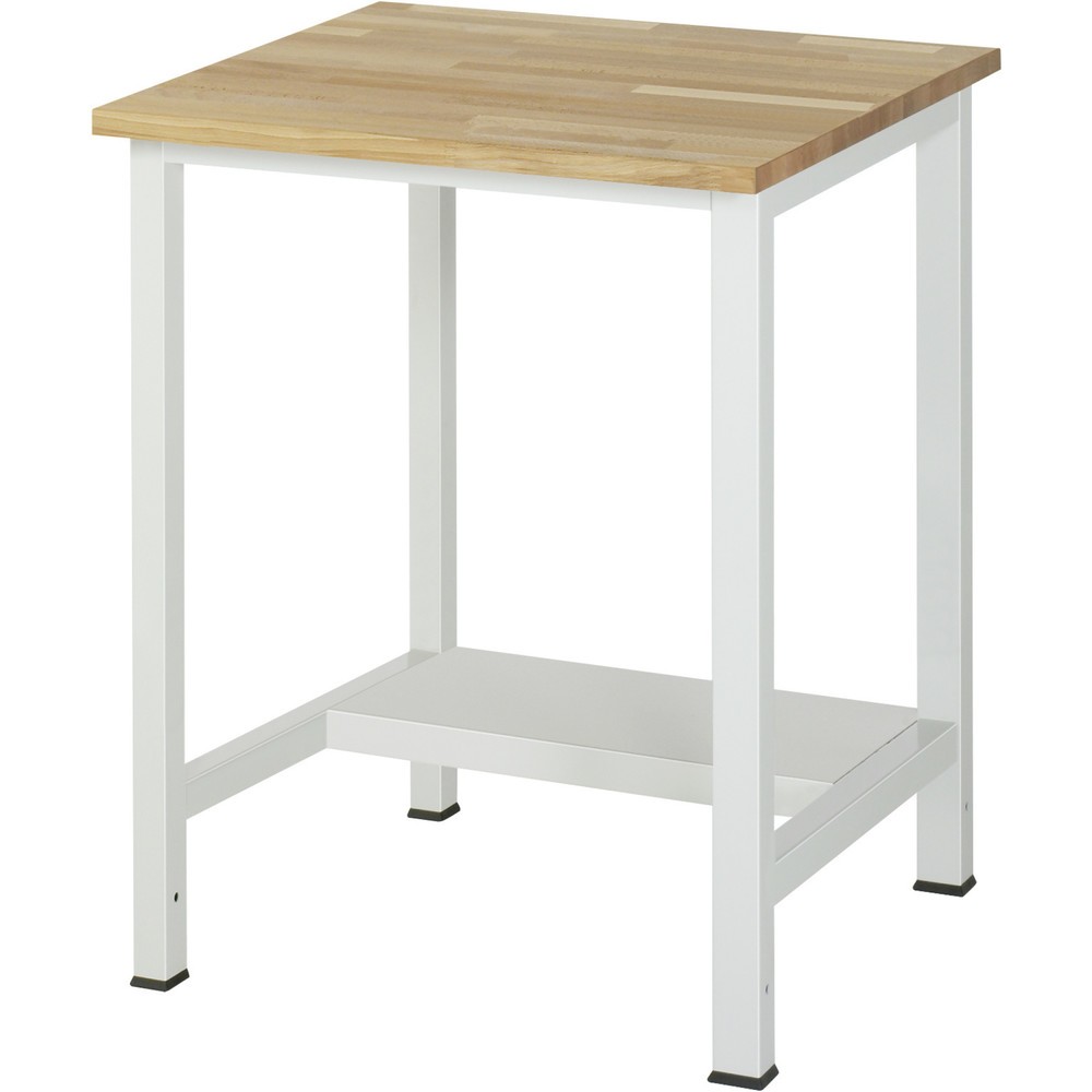 Číslo obrázka výrobku 1: Pracovný stôl RAU 900 s odkladacím dnom, hĺbka 320 mm, v × š × h 825 × 750 × 800 mm, pracovná doska z bukového masívu