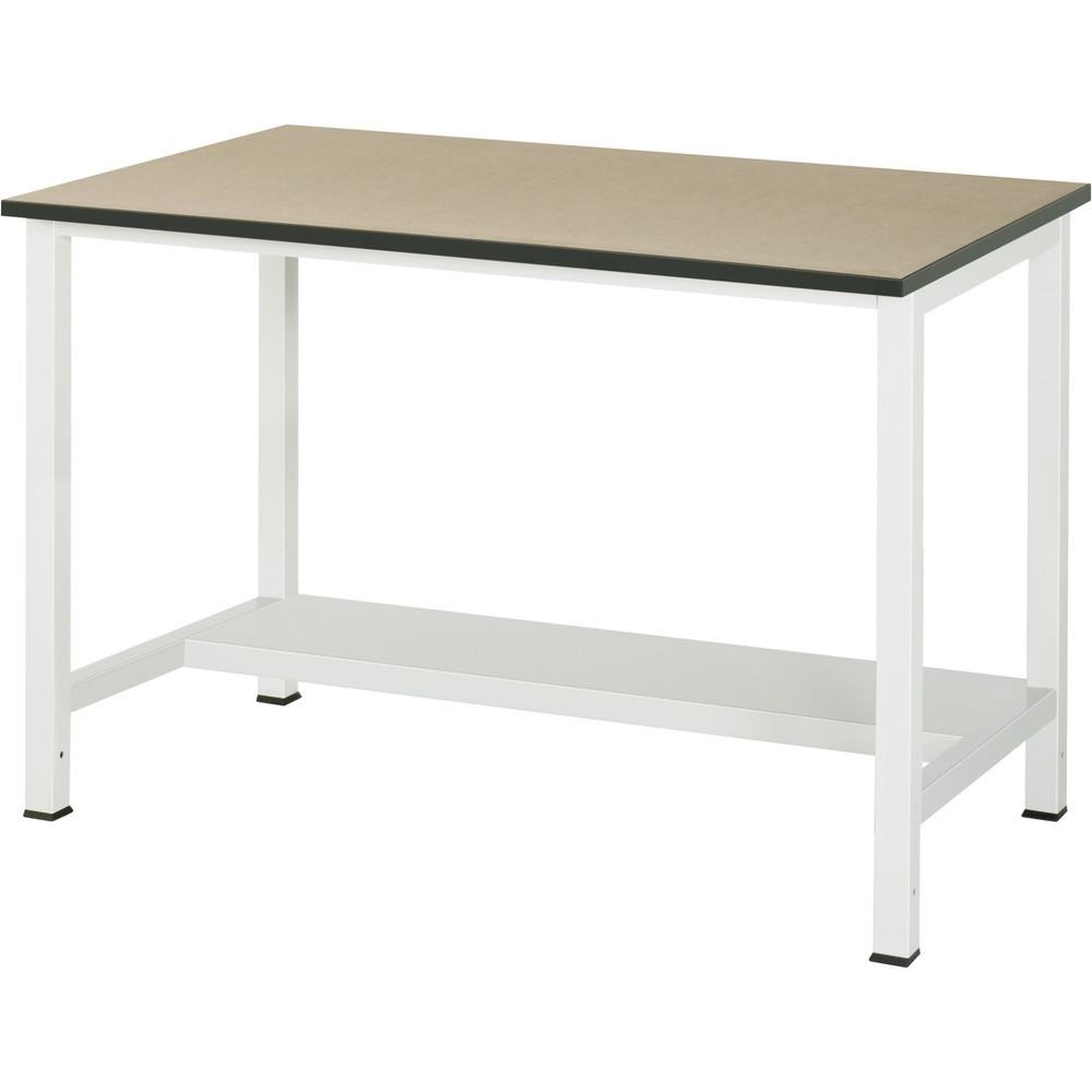 Číslo obrázka výrobku 1: Pracovný stôl RAU 900 s odkladacím dnom, hĺbka 320 mm, v × š × h 825 × 1 250 × 800 mm, pracovná doska z MDF