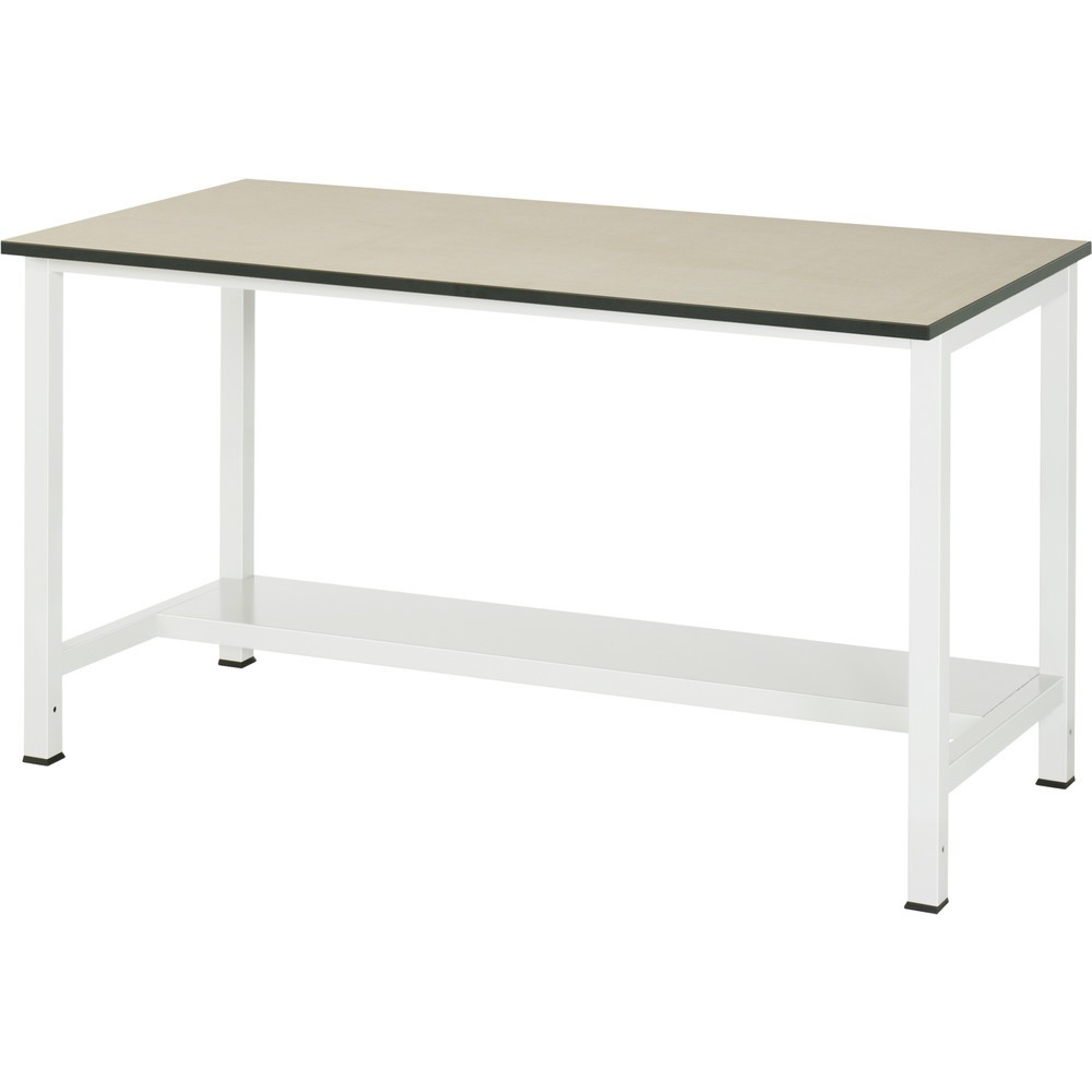 Obrázok výrobku: Pracovný stôl RAU 900 s odkladacím dnom, hĺbka 320 mm, v × š × h 825 × 1 500 × 800 mm, pracovná doska z MDF