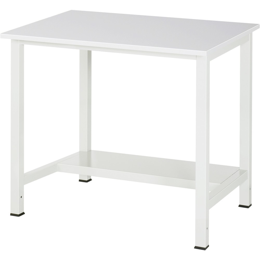 Číslo obrázka výrobku 1: Pracovný stôl RAU 900 s odkladacím dnom, hĺbka 320 mm, v × š × h 825 × 1 000 × 800 mm, pracovná doska s melamínovým povrchom